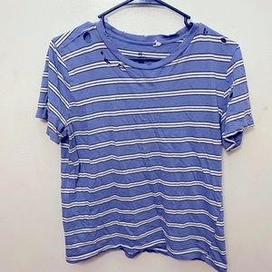 Torn Styled Tee; Really cute with a pair of jeans !!!